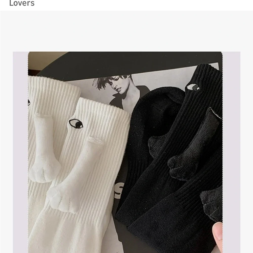 NWT Kids fun socks black and white 6 pair